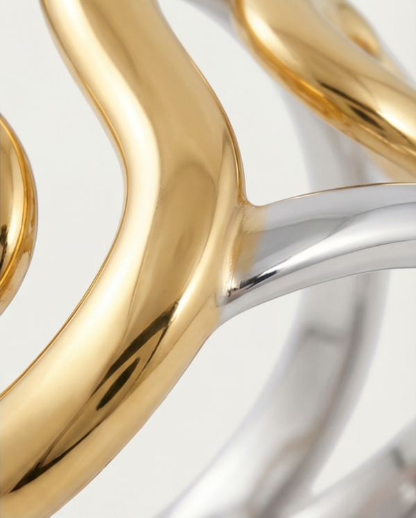 Δαχτυλίδι ατσάλι διπλή σπείρα