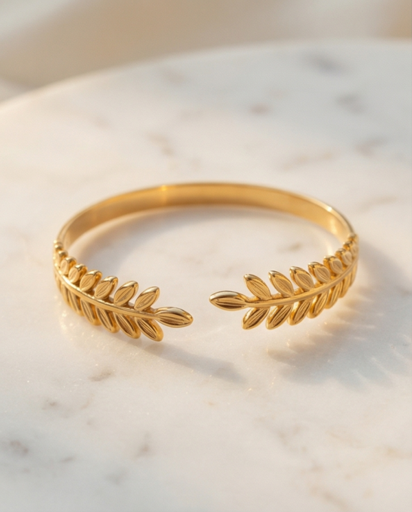 1776155460214 Βραχιόλι επιχρυσωμένο ατσάλι με στάχυα