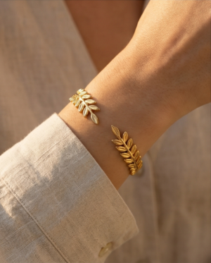Βραχιόλι επιχρυσωμένο ατσάλι με στάχυα