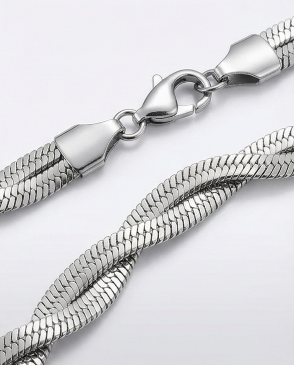 Βραχιόλι ατσάλινο διπλή πλέξη