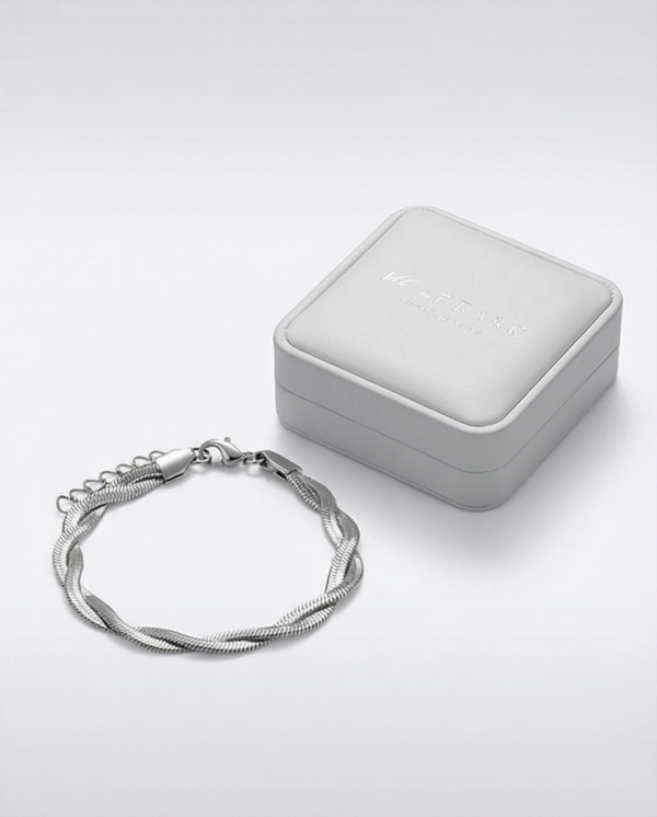 Βραχιόλι ατσάλινο διπλή πλέξη