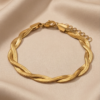 Βραχιόλι χρυσό ατσάλινο διπλή πλέξη
