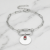 Βραχιόλι ατσάλι με κόκκινη πέτρα