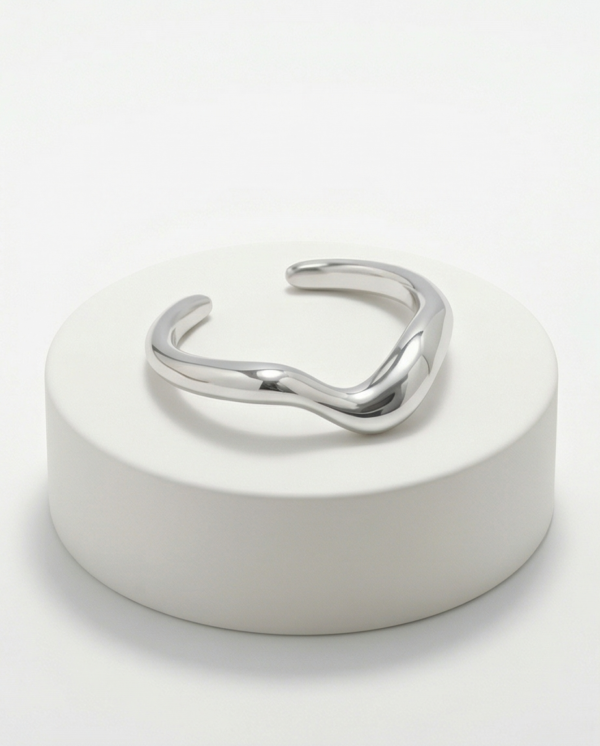Δαχτυλίδι ατσάλινο με σχήμα κύματος