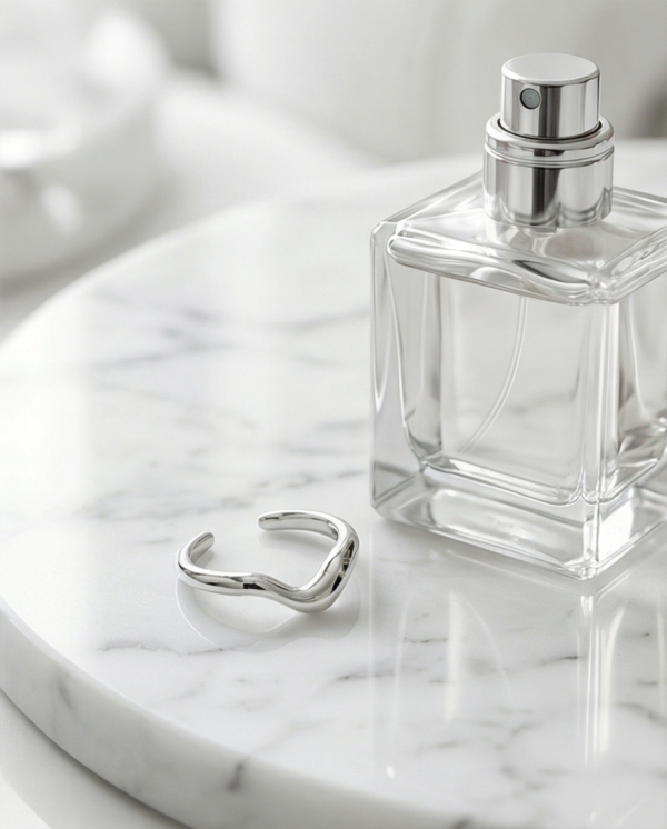 Δαχτυλίδι ατσάλινο με σχήμα κύματος