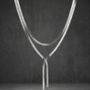 Geometric Simple Style Snake Chain Silver Long Necklace