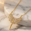 Angel Elegant Pendant Gold Necklace