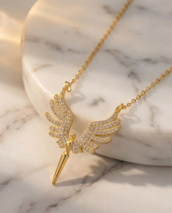 Angel Elegant Pendant Gold Necklace