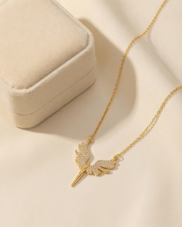 Angel Elegant Pendant Gold Necklace