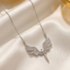 Angel Elegant Pendant Silver Necklace