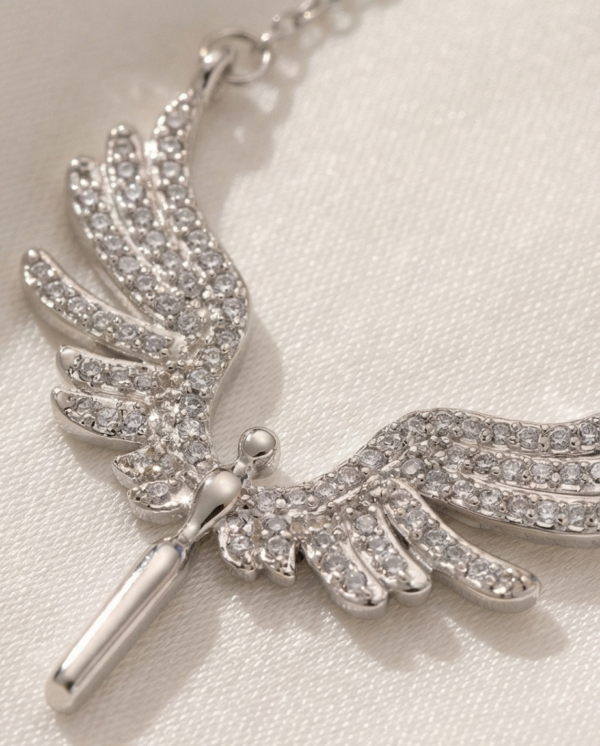 Angel Elegant Pendant Silver Necklace