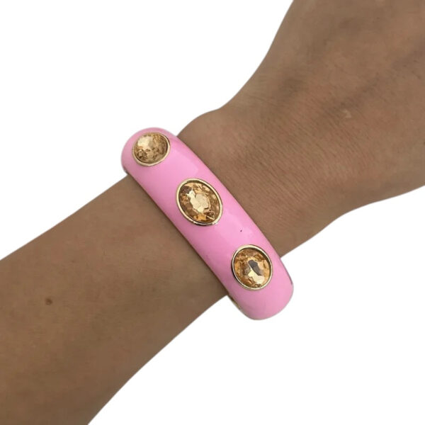 Βραχιόλι ροζ σμάλτο