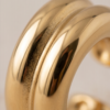ELNIEA4835-B Golden Duo Hoops