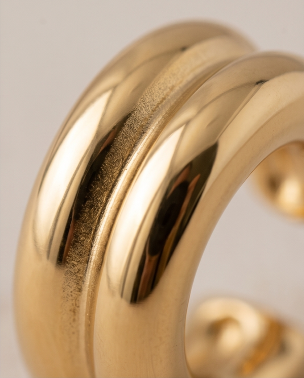 ELNIEA4835-B Golden Duo Hoops